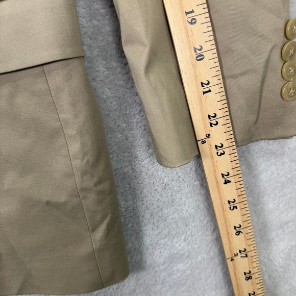 Jos A Bank 1905 Mens 40R Regular Slim Fit Beige Cotton Blend Blazer Jacket GUC - Picture 10 of 13